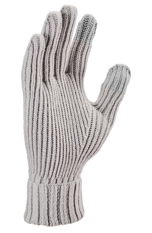 Nike City Rib Knit Gloves In Gray