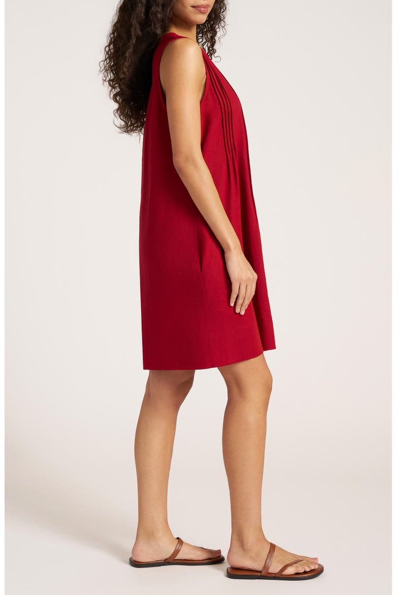 Helena Pleat Shift Dress, Alternate, color, CRIMSON