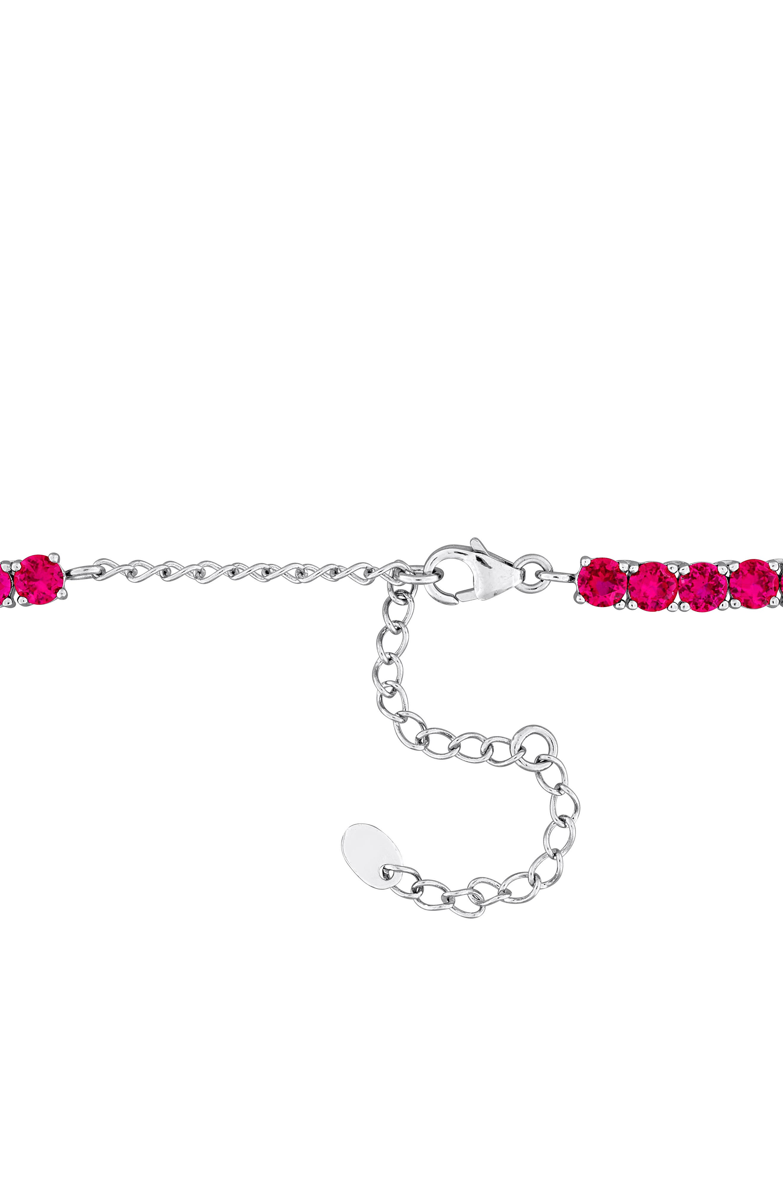 DELMAR Lab Created Ruby Tennis Necklace (Women) | Nordstromrack