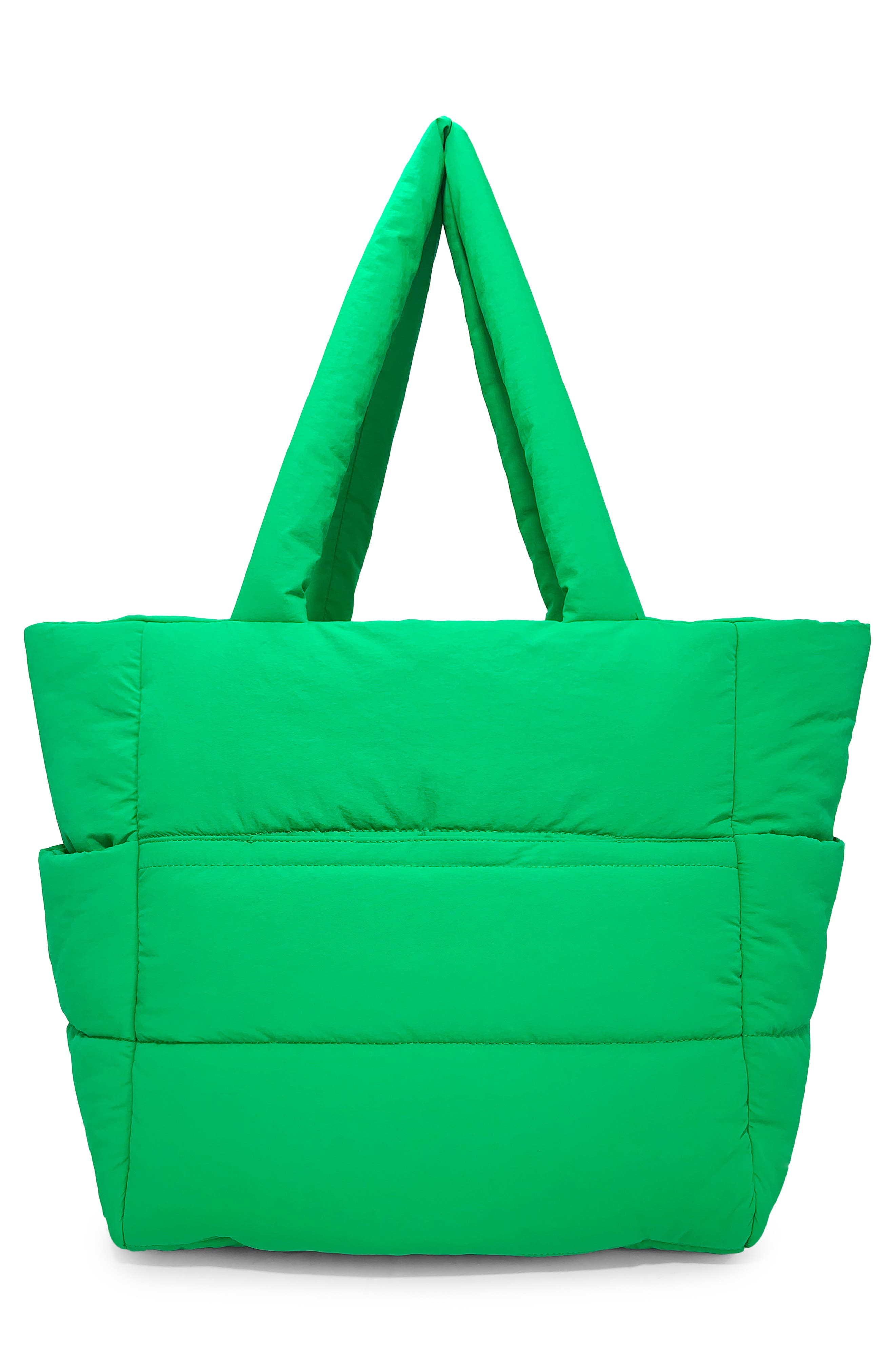Quinn Textured Nylon Tote, Alternate, color, KELLY GREEN
