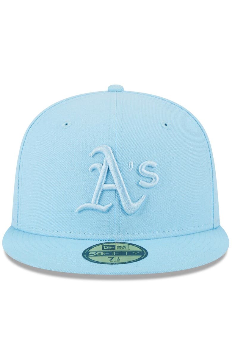 New Era Men's New Era Light Blue Oakland Athletics 2023 Spring Color Basic 59FIFTY Fitted Hat, Alternate, color,