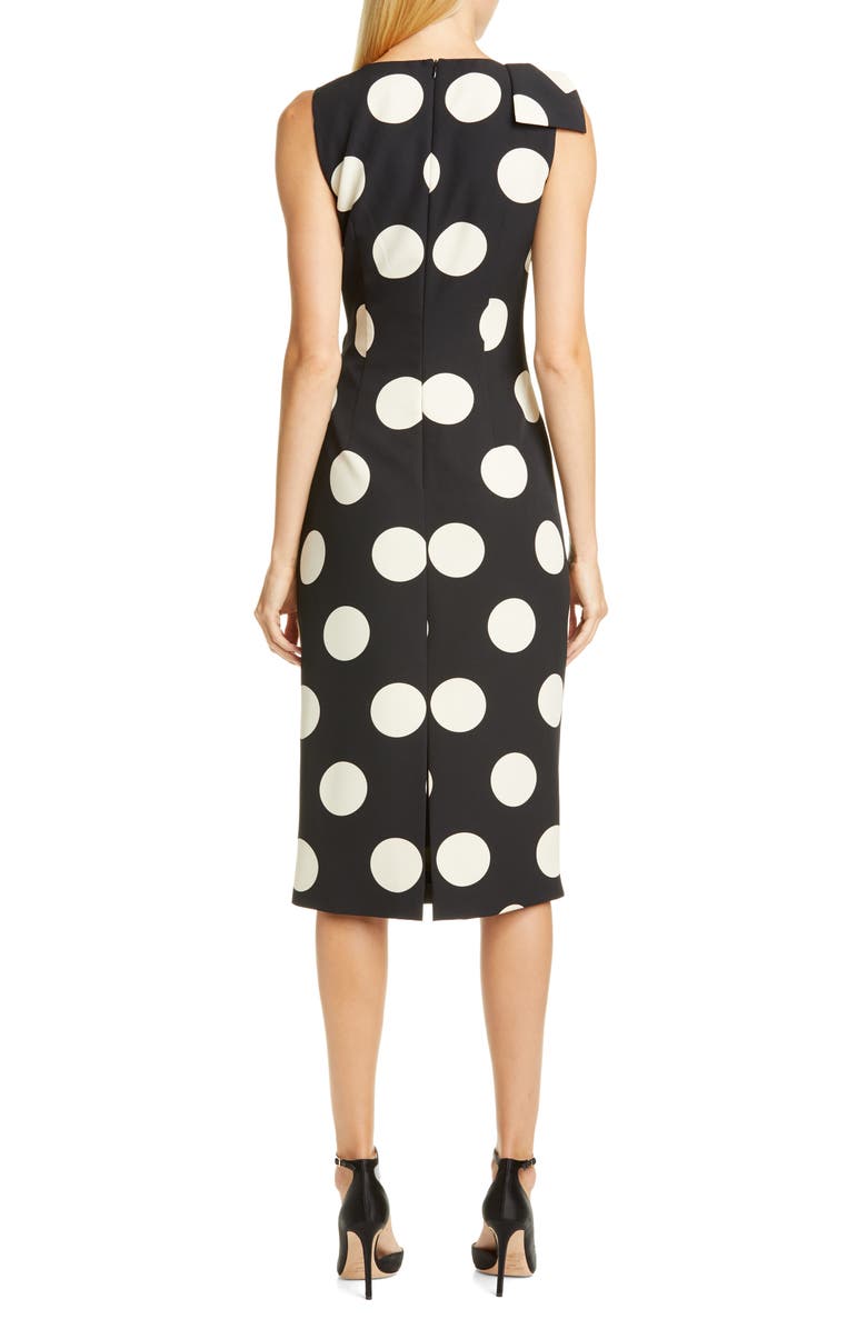 Christian Siriano Polka Dot Bow Shoulder Cocktail Dress, Alternate, color,