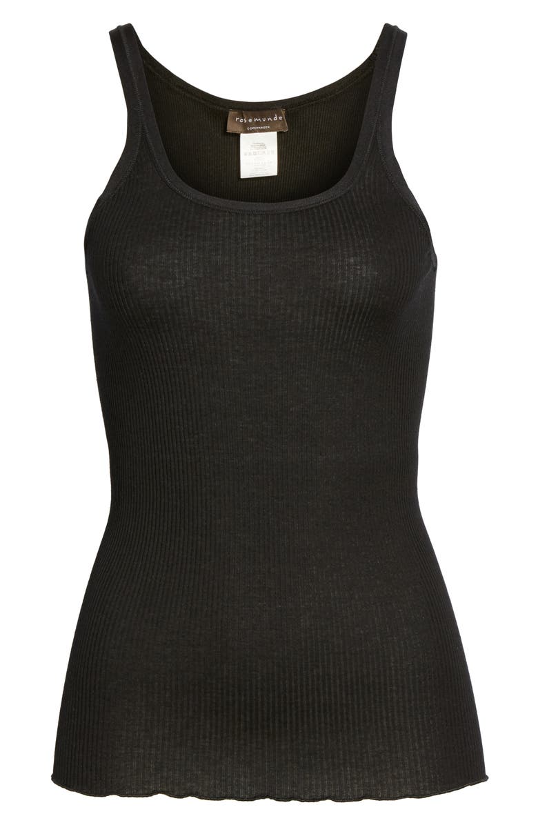 Rosemunde Silk & Cotton Ribbed Tank, Alternate, color,
