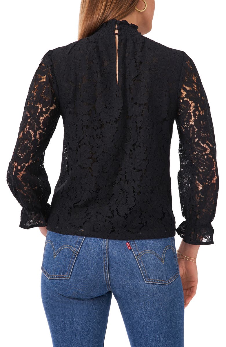 1.STATE Smocked Mock Neck Top, Alternate, color, 