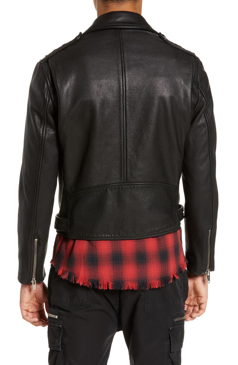 The Kooples Leather Biker Jacket, Alternate, color,