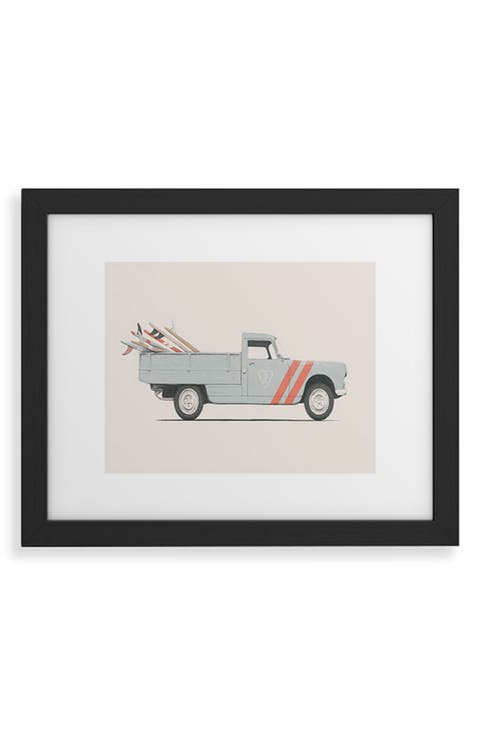 Surfboard Pick Up Van Framed Art Print