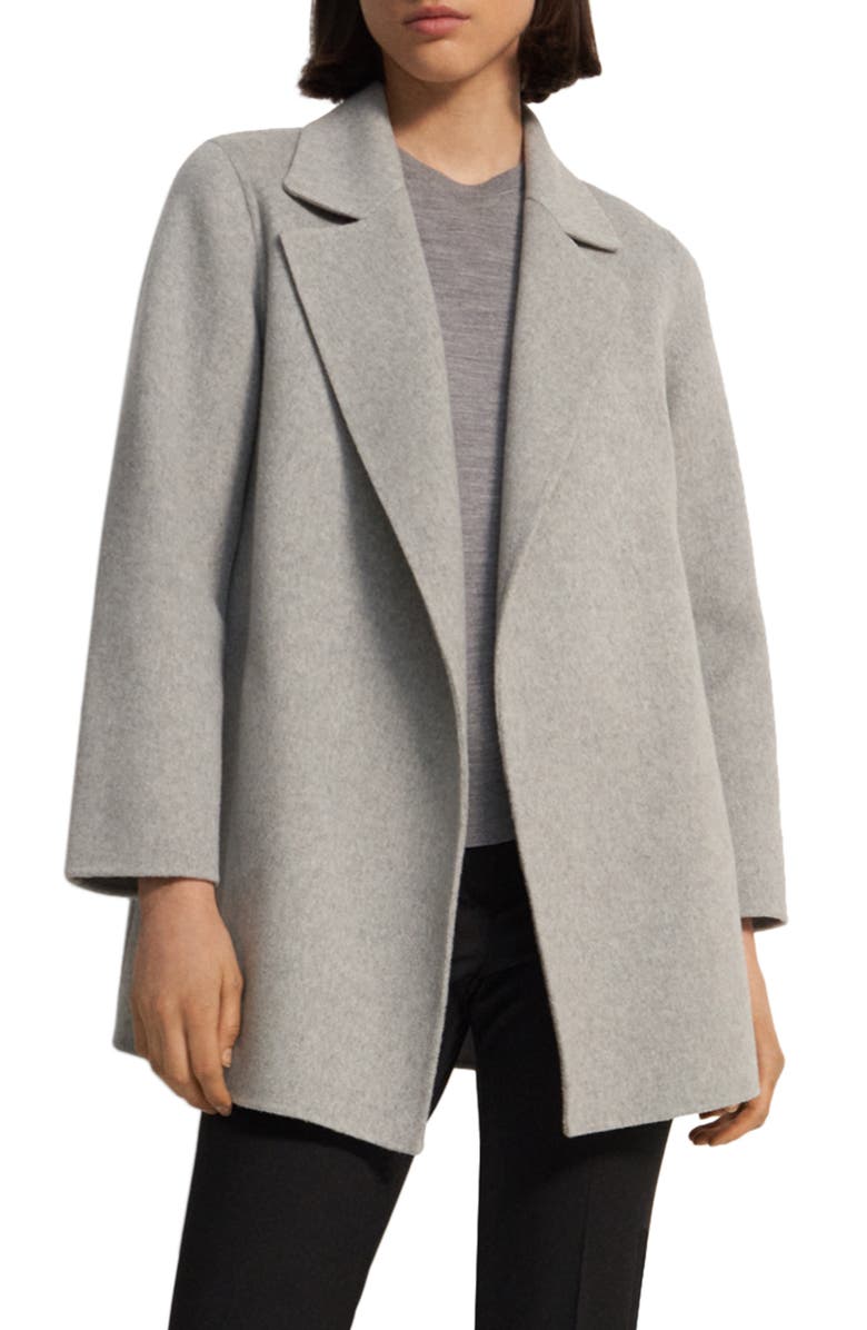 Theory Clairene Wool & Cashmere Jacket, Main, color, Melange Grey - Qd0