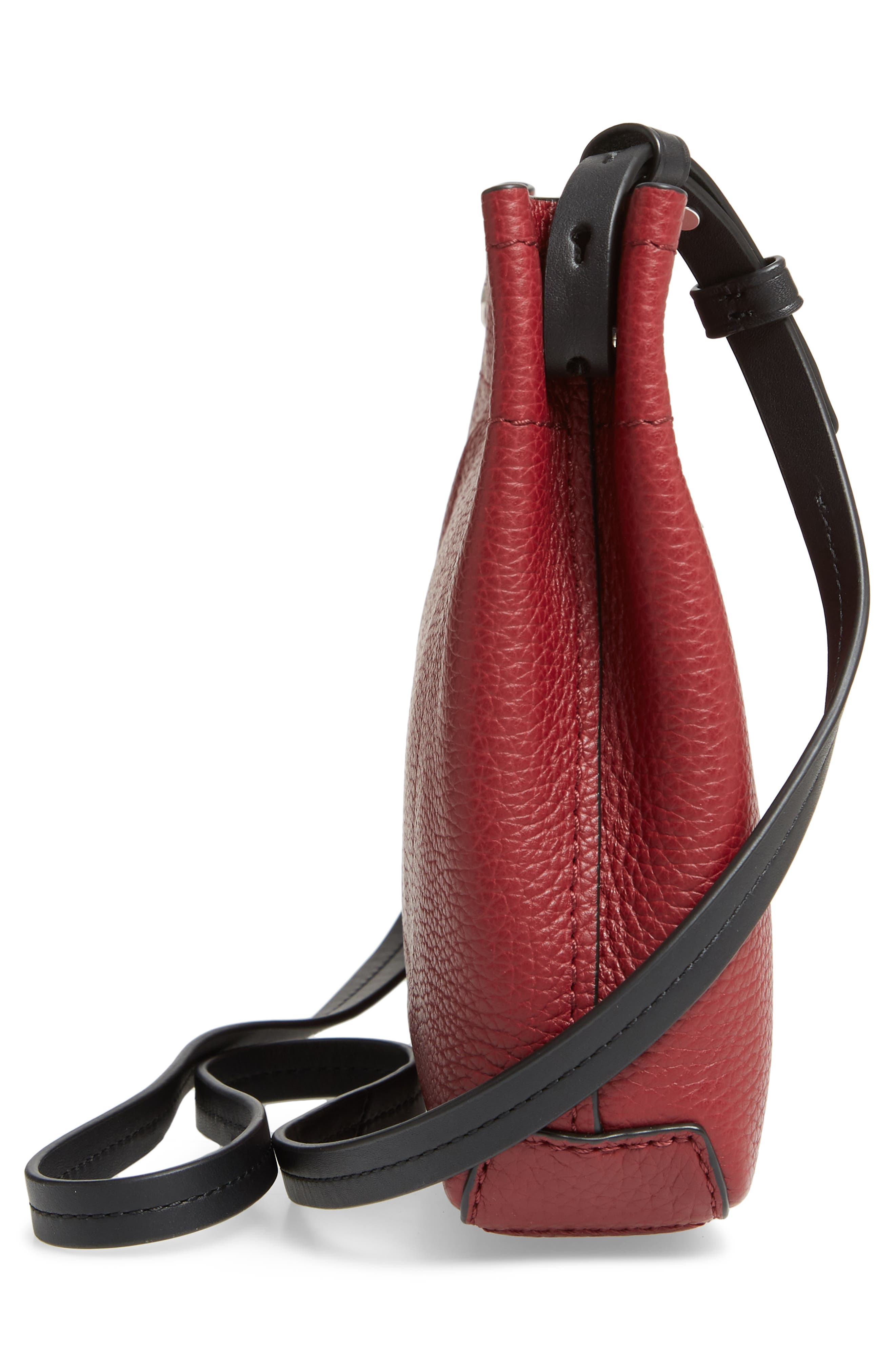 rag & bone Compass Leather Crossbody Bag, Alternate, color, Biking Red