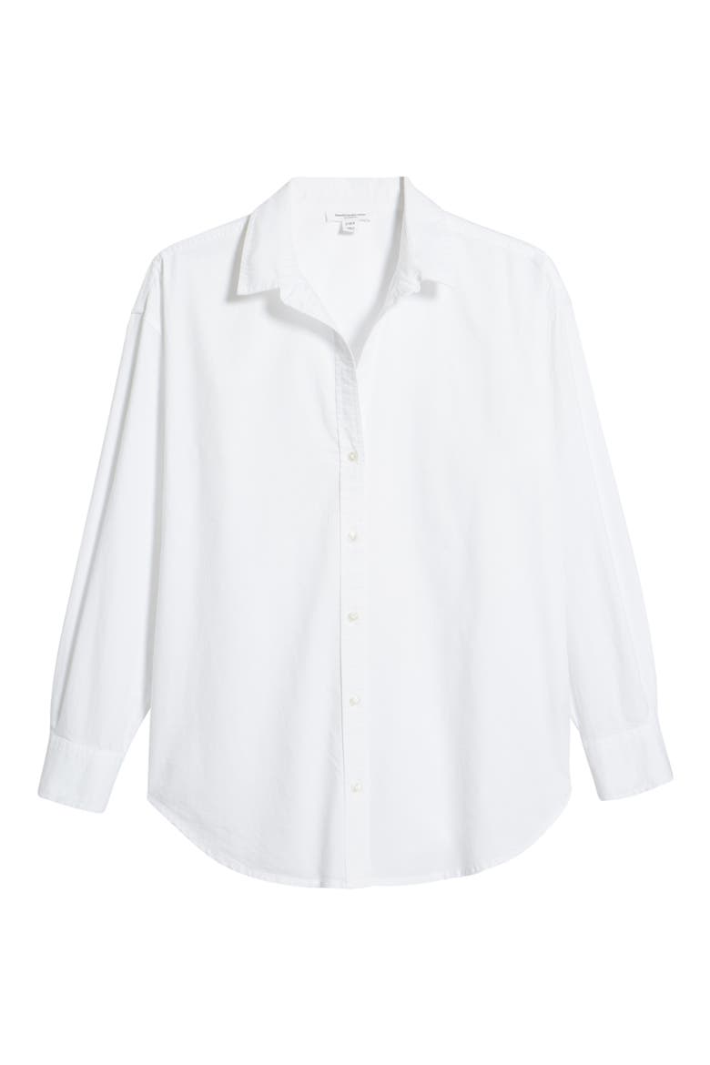 Women's Cotton Button-Up Shirt, Alternate, color, WHITE
