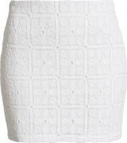 Open Edit Textured Knit Miniskirt