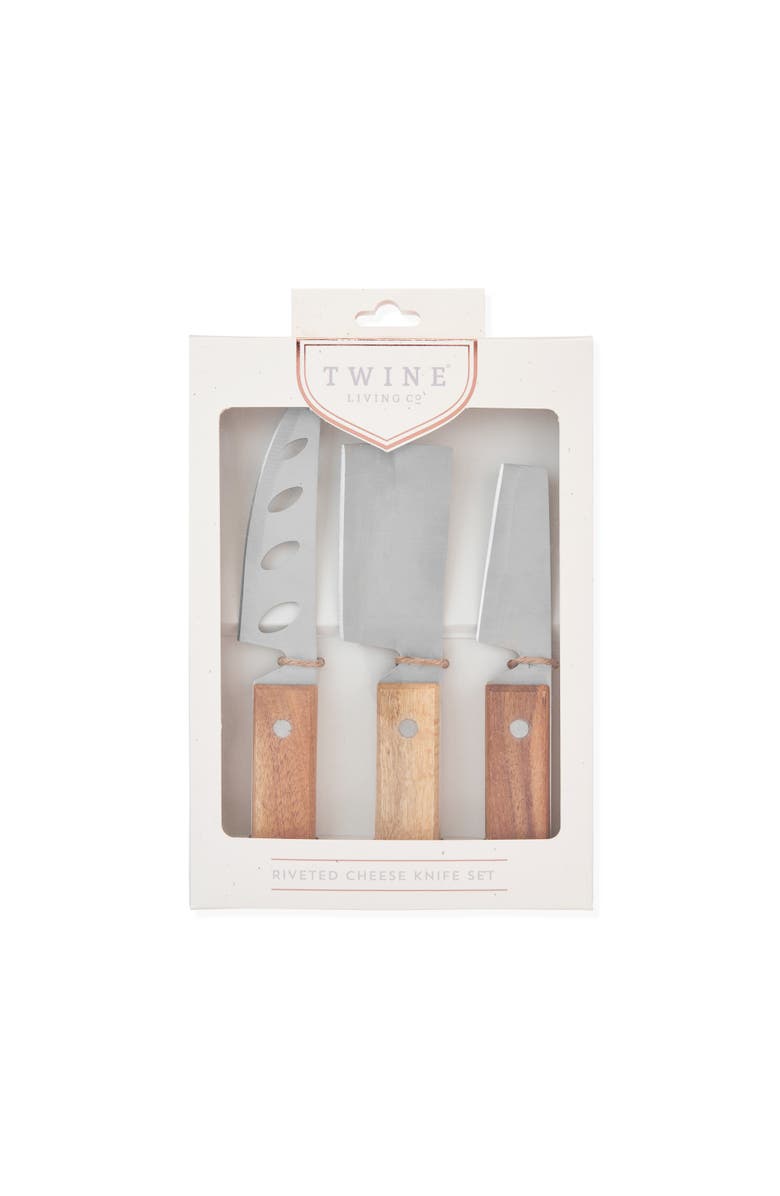 TWINE Rustic Cheese Knives Set of 3, Alternate, color, Wood