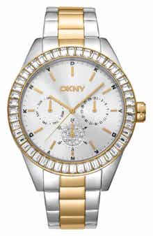 Crystal Bezel Three Hand Quartz Bracelet Watch, 40mm