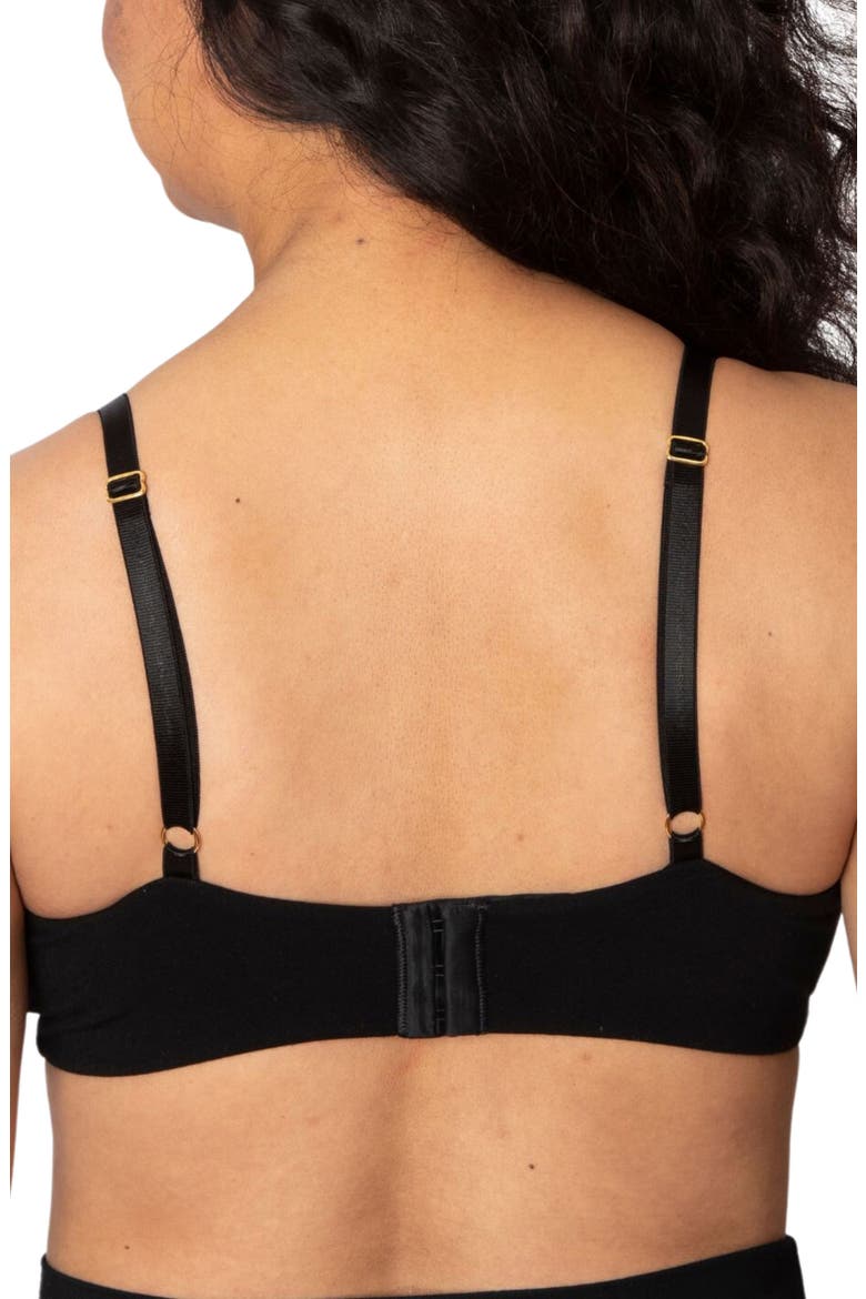 Molly Post-Surgery Pocketed Plunge Wireless T-Shirt Bra, Alternate, color, BLACK