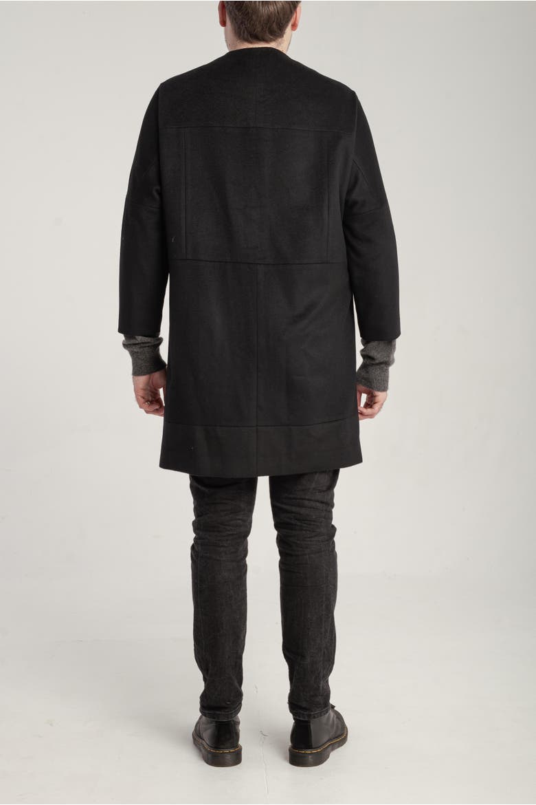 Cashmere Crew Neck Coat, Alternate, color, Black