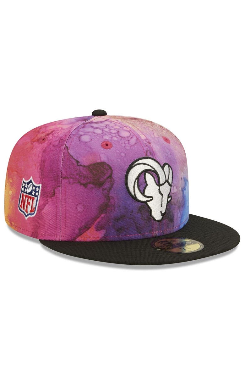 New Era Men's New Era Pink/Black Los Angeles Rams 2022 NFL Crucial Catch 59FIFTY Fitted Hat, Main, color, 