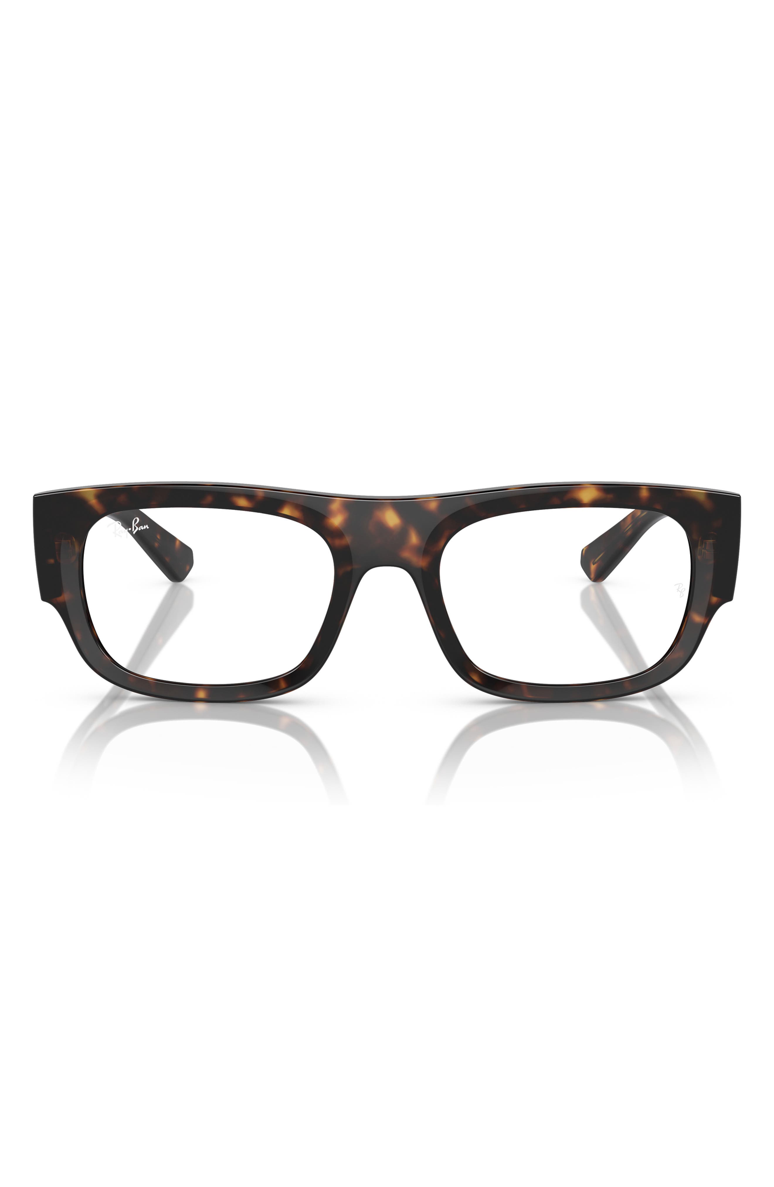Ray Ban Ray-ban Rx7218 52mm Rectangle Optical Glasses In Multi