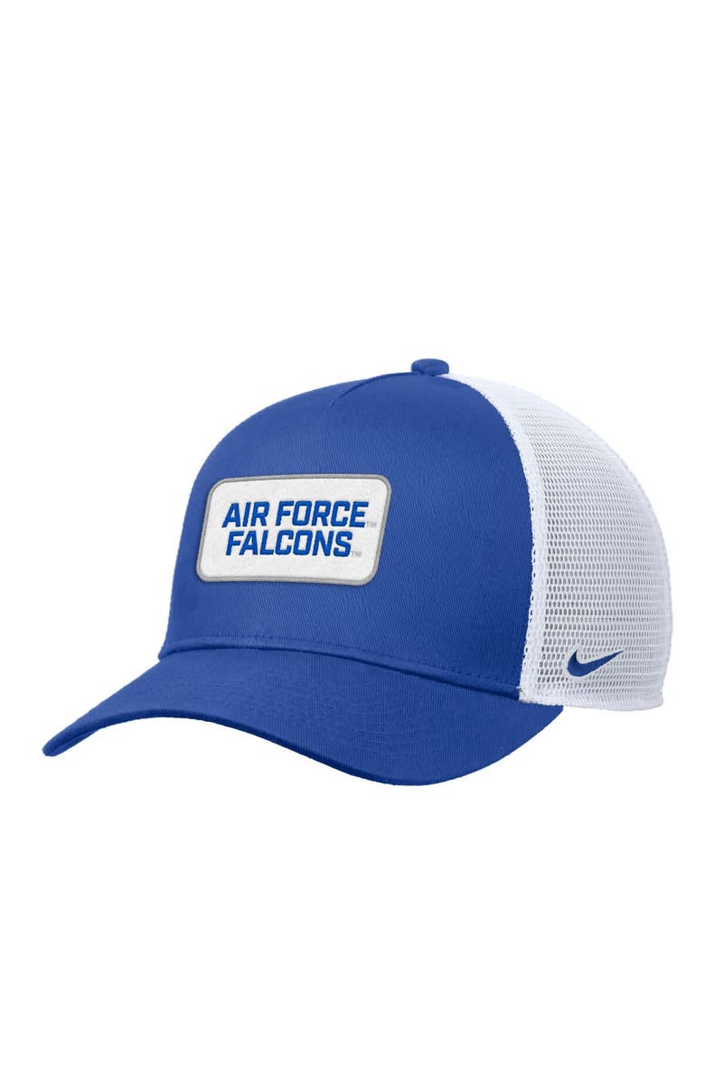 Nike Men's Nike Royal Air Force Falcons 2025 On-Field Rise Trucker Adjustable Hat, Main, color, Royal
