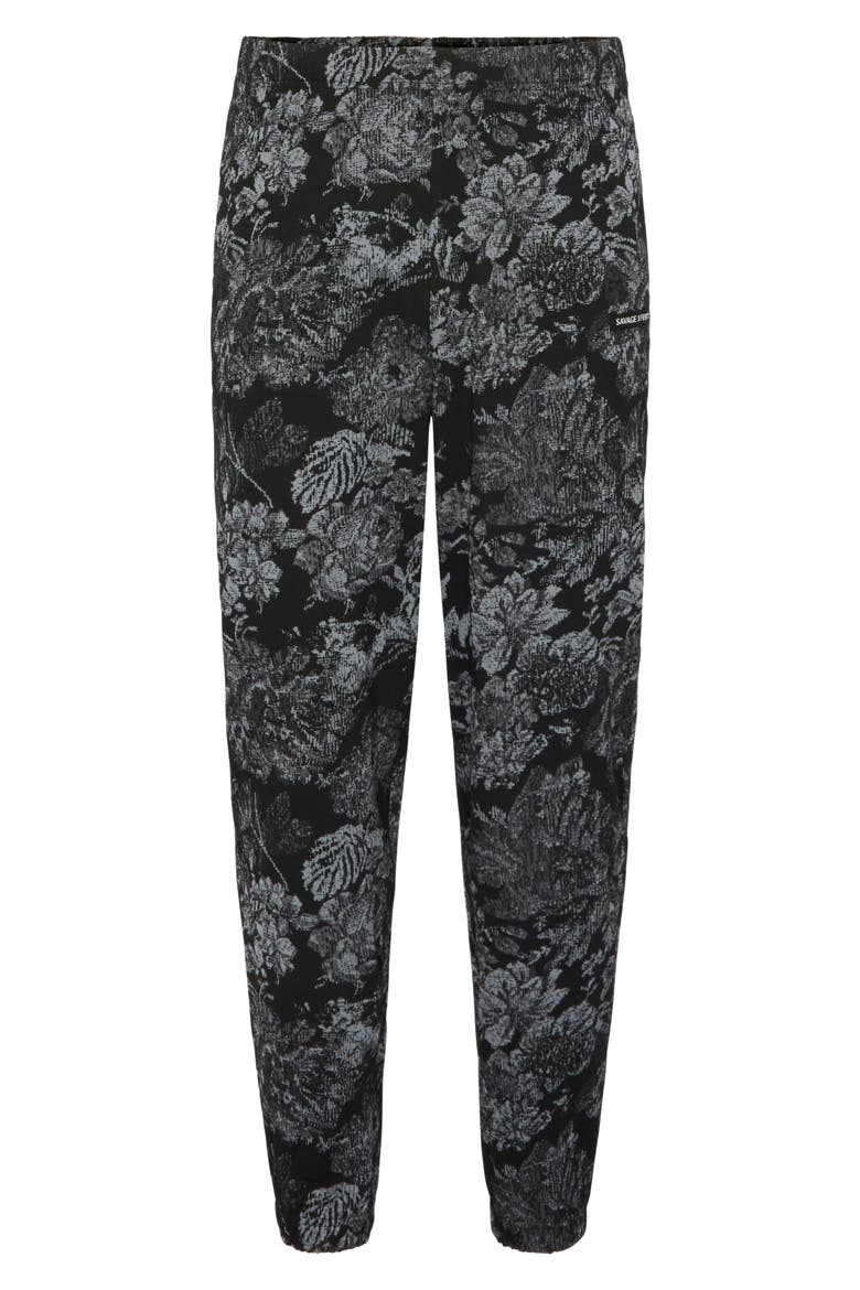 Bold Bloom Joggers, Alternate, color, BLACK CAVIAR