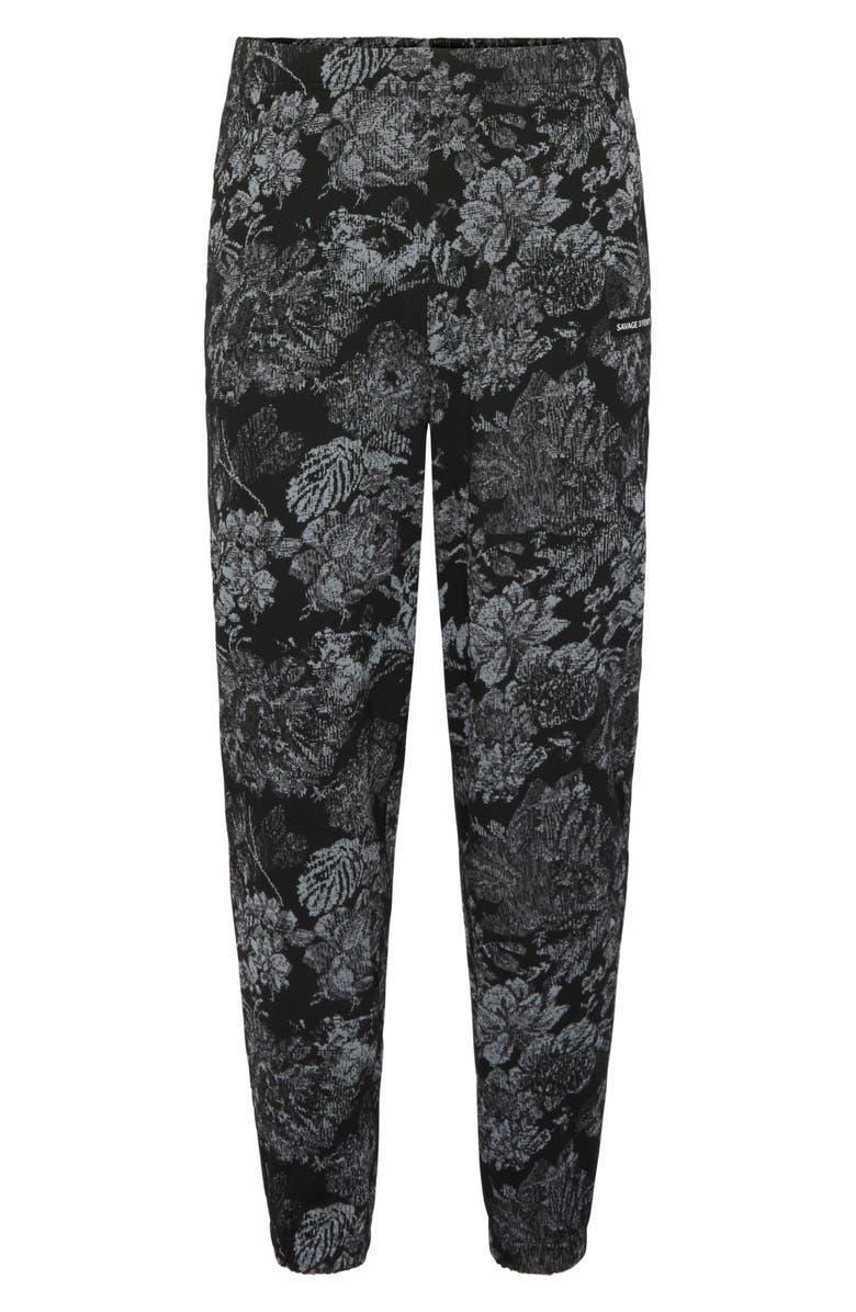 SAVAGE X FENTY Bold Bloom Joggers, Alternate, color, Black Caviar