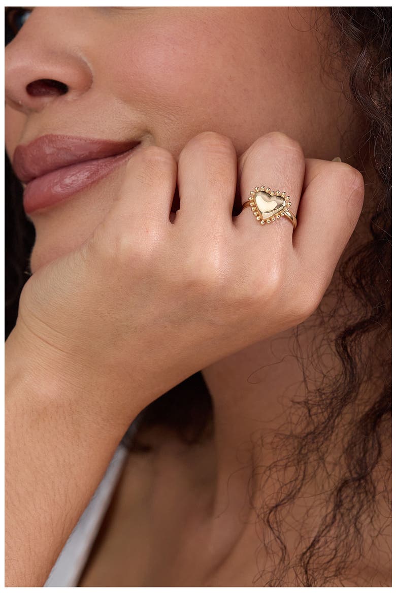 14K Gold Heart Ring, Alternate, color, 14KY