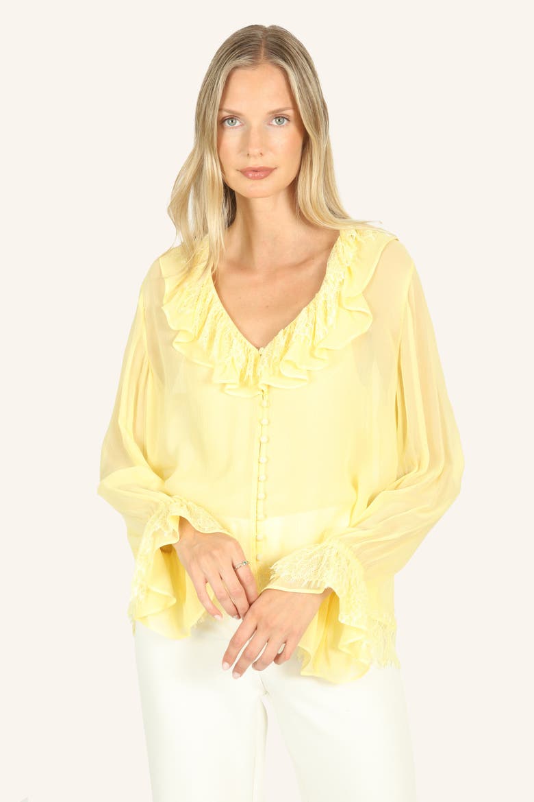 Davina Blouse, Alternate, color, LEMON SORBET