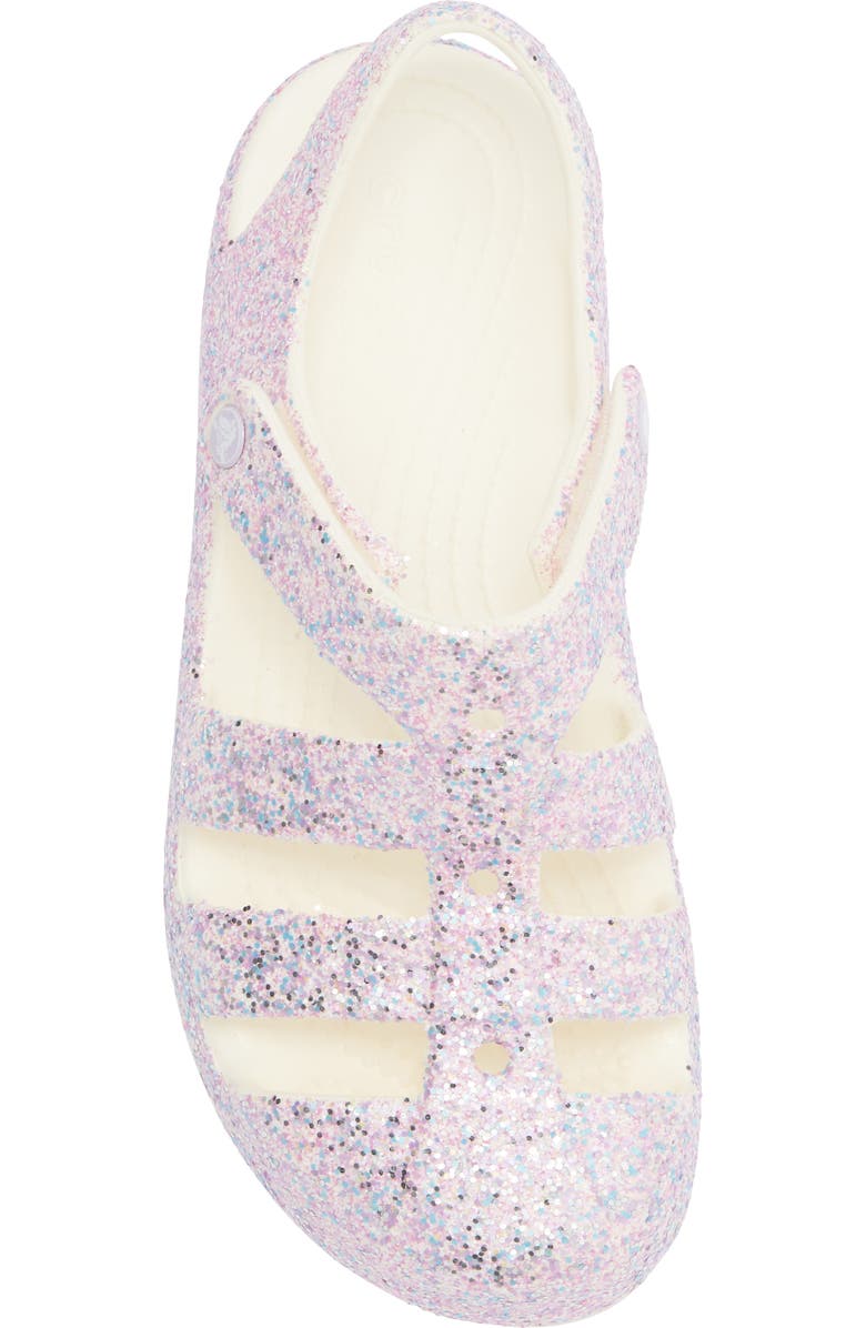 CROCS Kids' Glitter Fisherman Clog, Alternate, color, Chalk