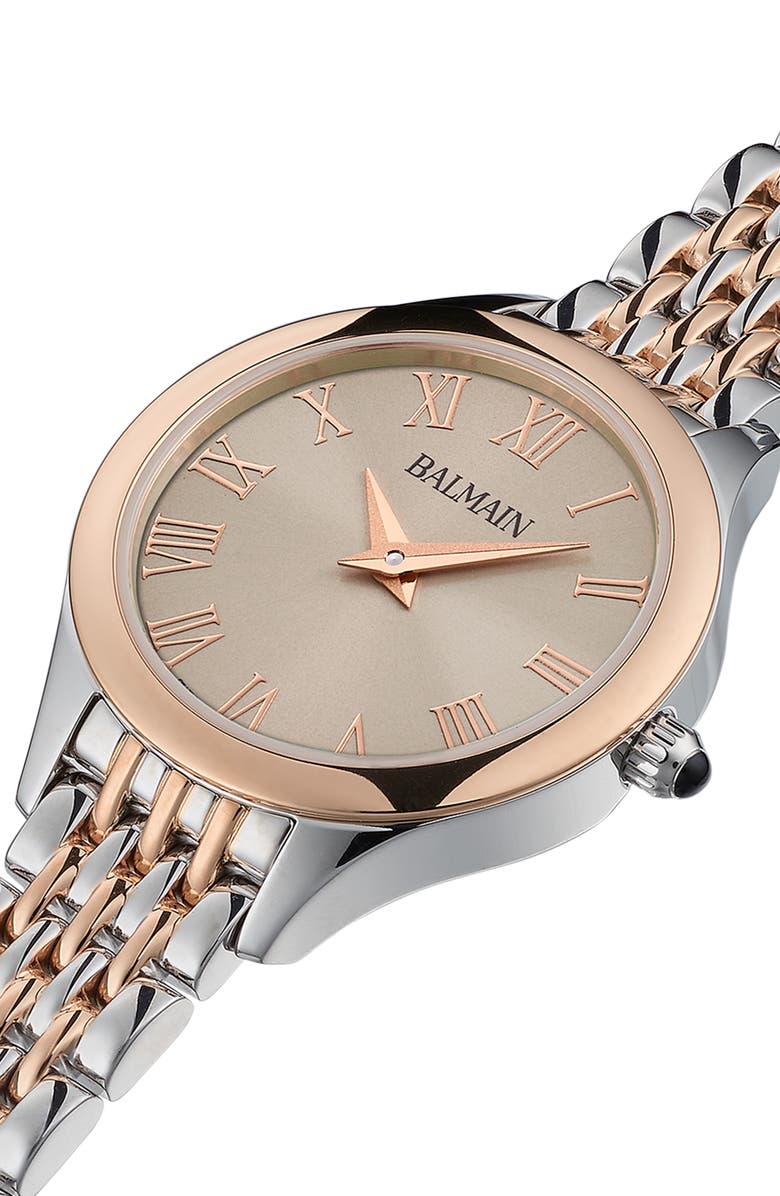 Balmain de Balmain Bracelet Watch, 25mm, Alternate, color, Two Tone Steel Rose Pvd