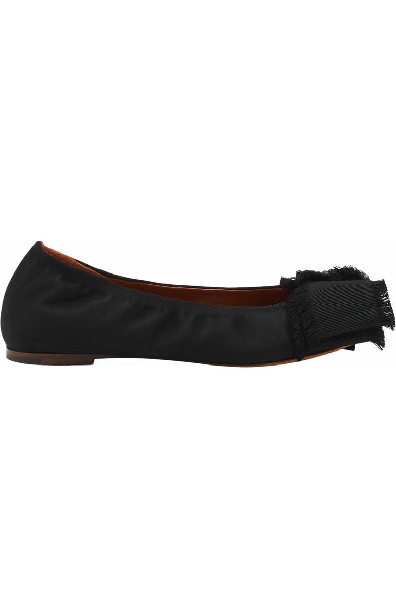 Lanvin Ballerina Flat With A Satin Bow, Main, color, Black