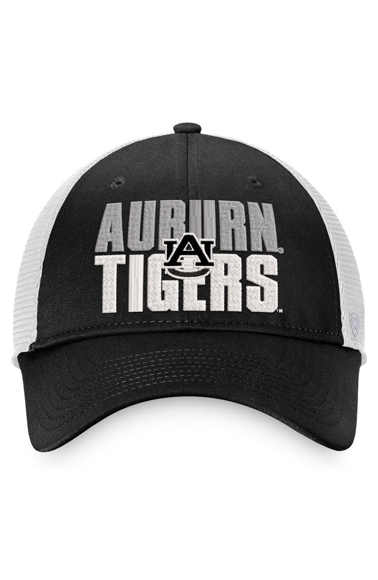 TOP OF THE WORLD Men's Top of the World Black/White Auburn Tigers Stockpile Trucker Snapback Hat, Alternate, color, Black