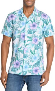 CONSTRUCT Slim Fit Floral Camp Shirt
