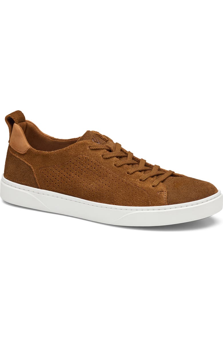 Johnston & Murphy Ollie Low Top Sneaker, Main, color, Snuff Washable Suede