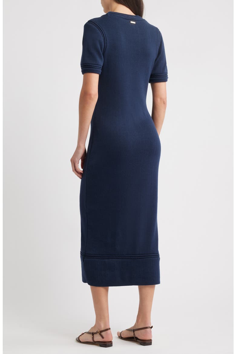 Morisette Organic Cotton Knit Midi Dress, Alternate, color, MIDNIGHT BLUE