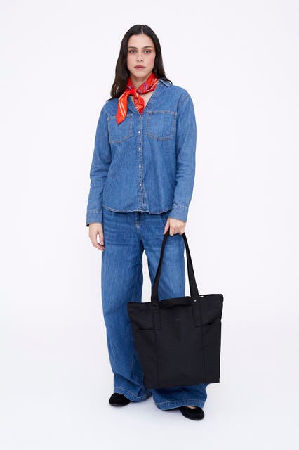 LEFRIK Raw Tote Bag, Alternate, color, Black