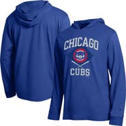 Champion Men's Champion  Royal Chicago Cubs Cooperstown Hooded Long-Sleeve T-Shirt