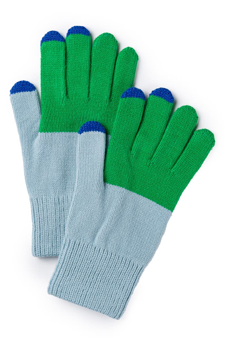 verloop Colorblock Touchscreen Gloves, Alternate, color, Kelly Stone Blue