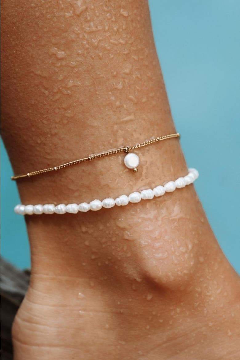 Fiji Anklet, Alternate, color, Pearl