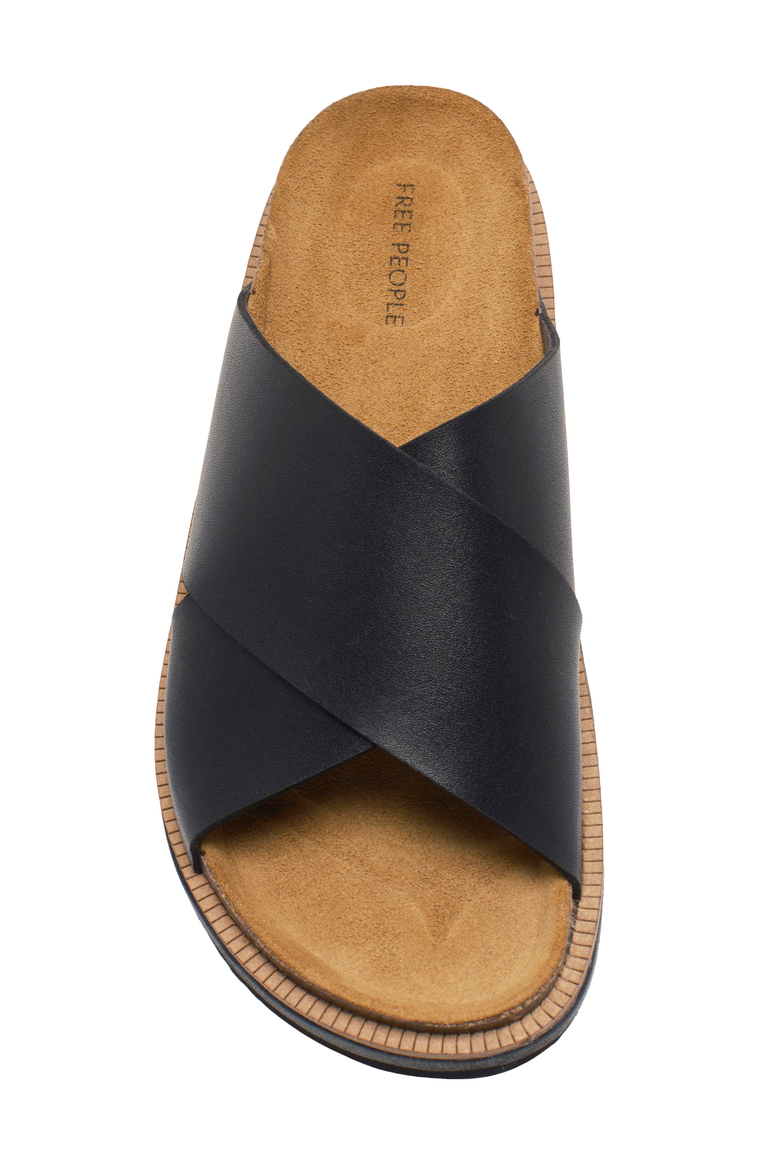 Free People Sidelines Slide Sandal, Alternate, color, Black