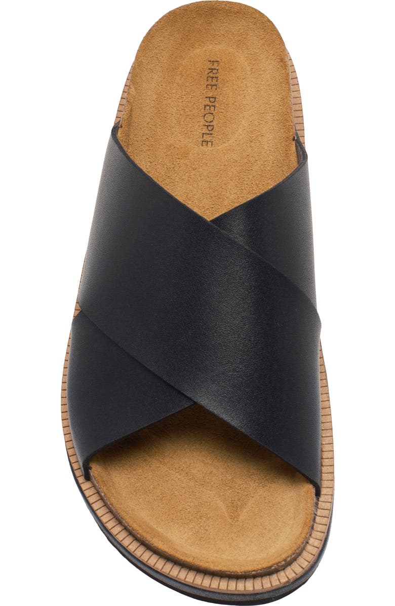 Free People Sidelines Slide Sandal, Alternate, color, Black