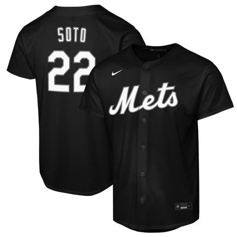 Youth Nike Juan Soto Black New York Mets Lights Out Replica Player Jersey