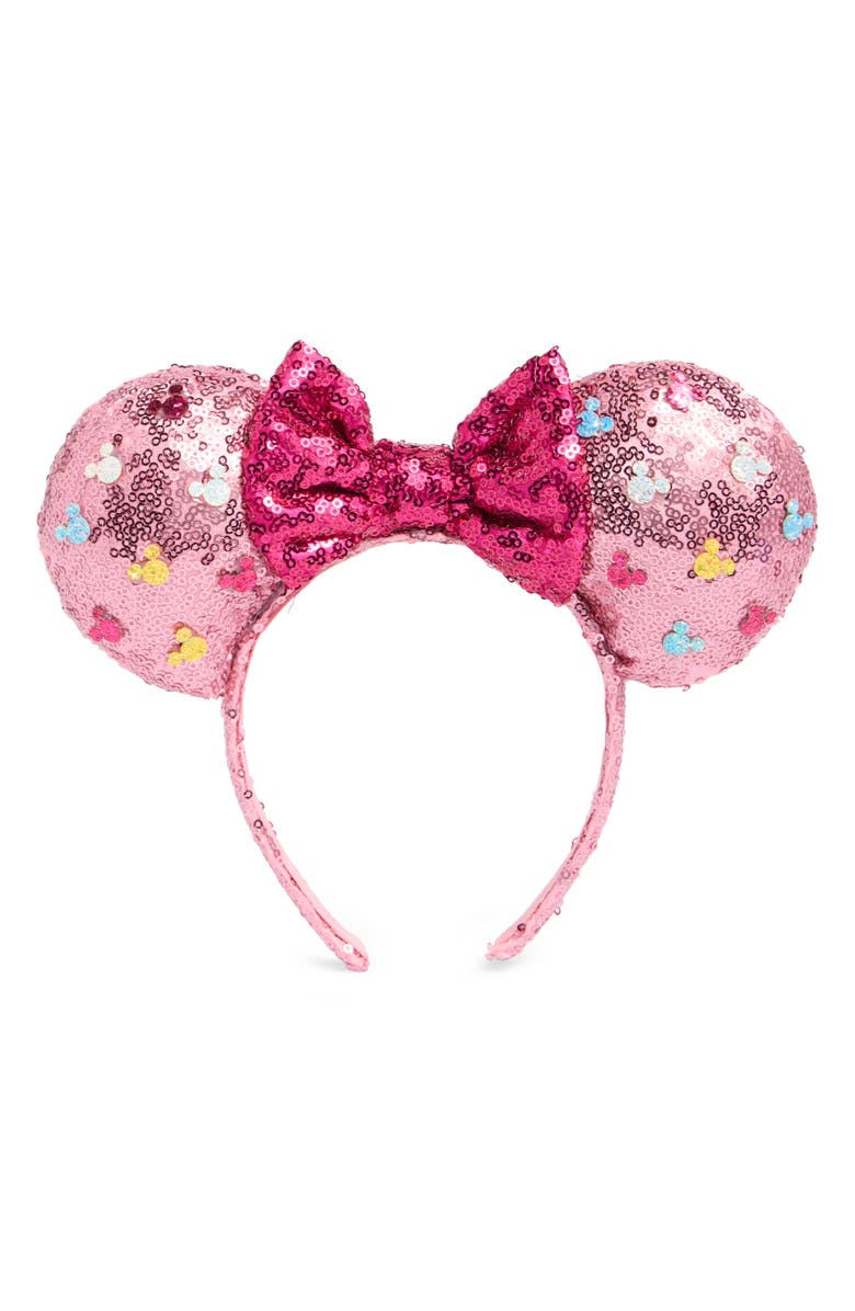 H.E.R. ACCESSORIES Kids' Sequin Minnie Mouse Ears Headband, Main, color,