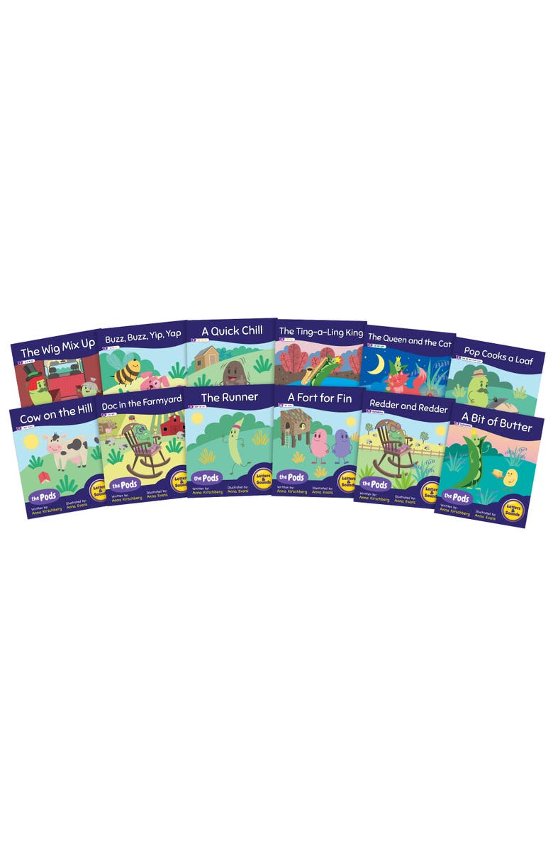Junior Learning Decodable Readers The Pods, Phase 3 Phonics, Alternate, color, Multicolored