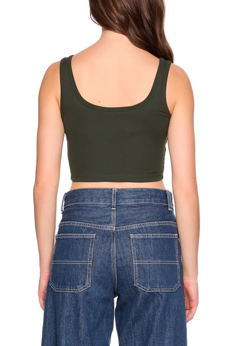Rib Scoop Neck Crop Tank, Alternate, color, HUNTER GREEN