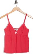Madden Girl Picot Edge Babydoll Camisole