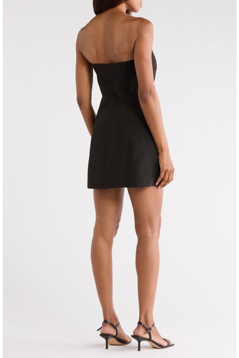 Beatrice Strapless Blazer Dress, Alternate, color, BLACK