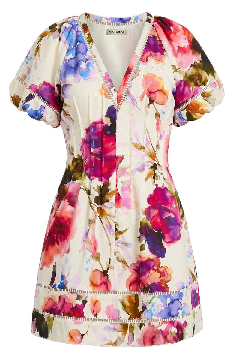 NICHOLAS Annika Dress, Alternate, color, Watercolor Flora