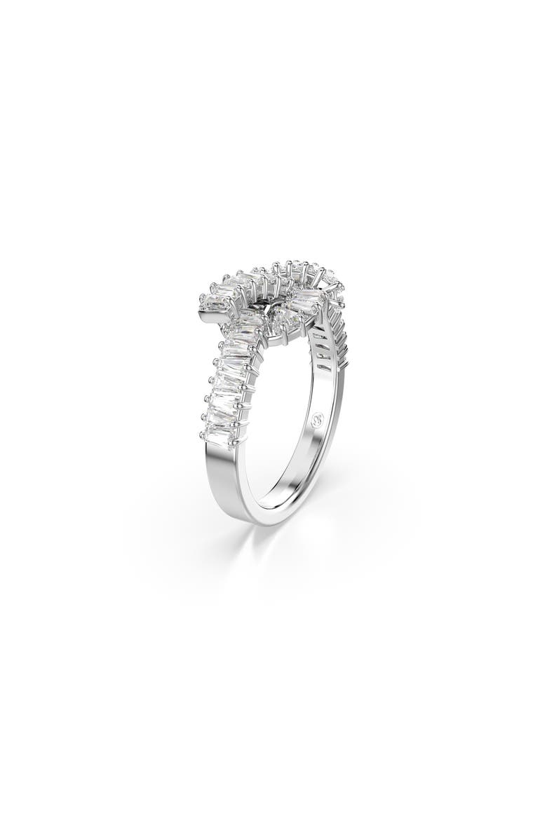 Matrix Knot Ring, Alternate, color, RHODIUM/ WHITE
