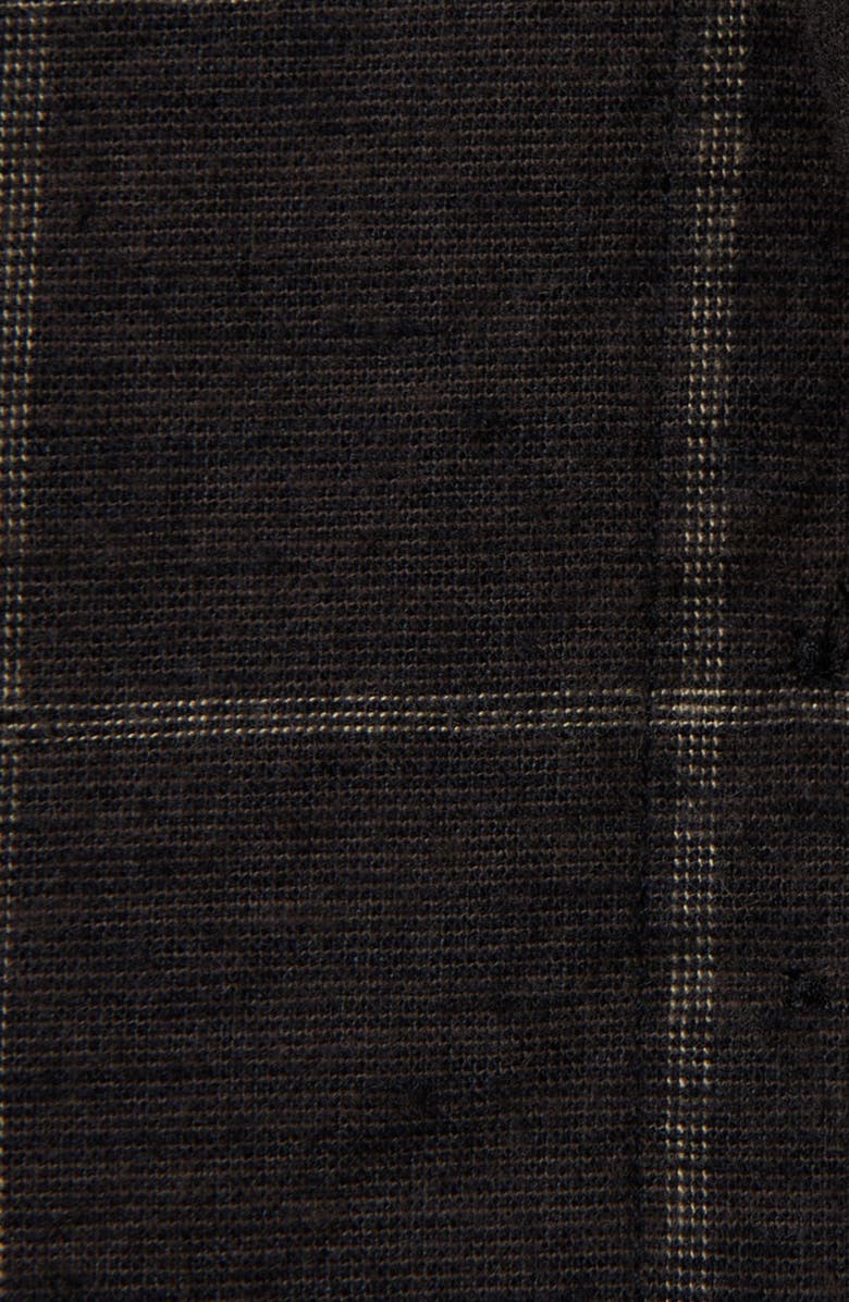 Billy Reid Tuscumbia Standard Fit Windowpane Cotton & Linen Button-Down Shirt, Alternate, color, 