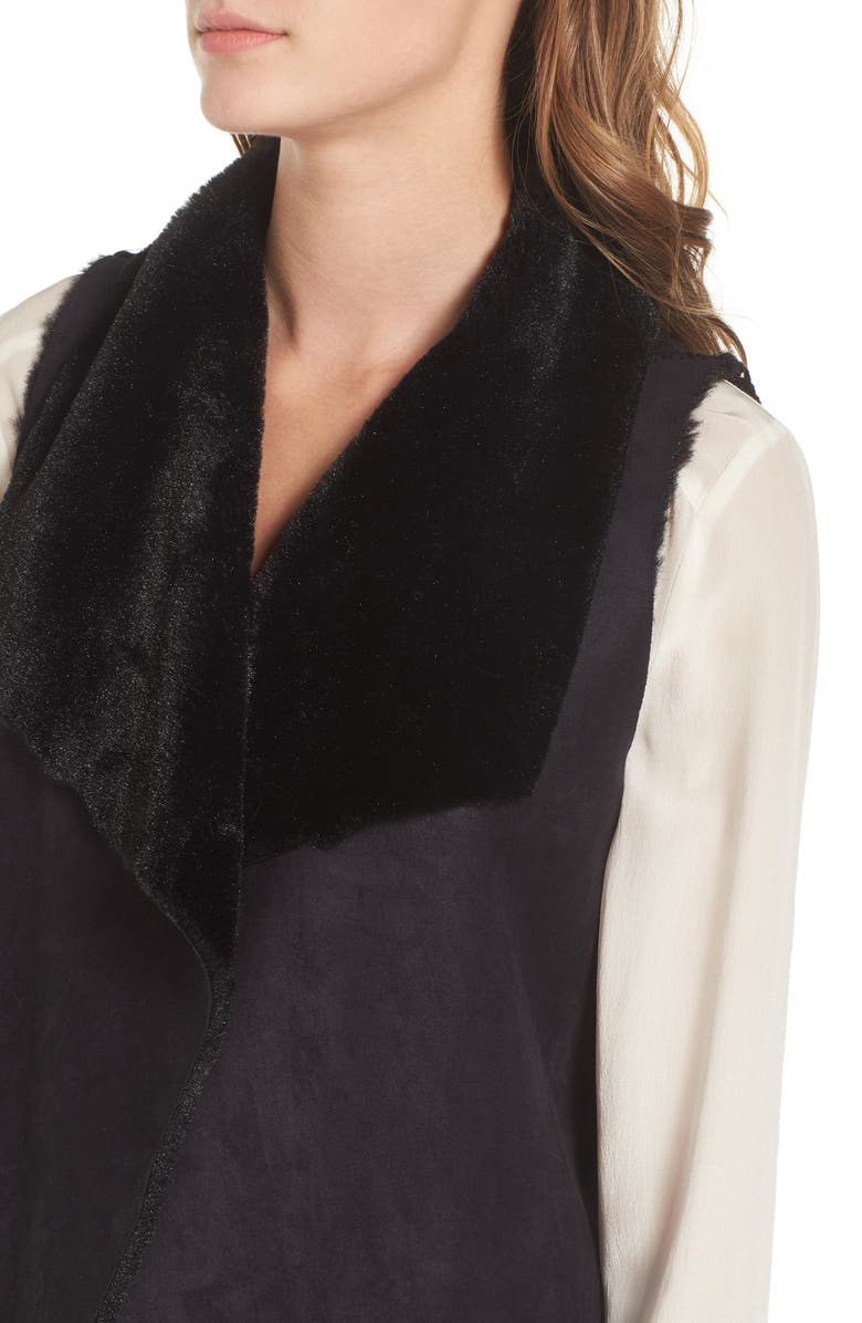Love Token Faux Shearling Vest, Alternate, color, 