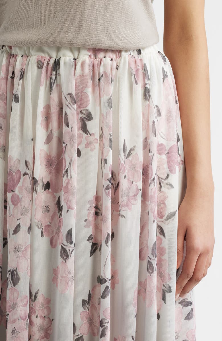 Anne Klein Floral Maxi Skirt, Alternate, color, Porcini Multi