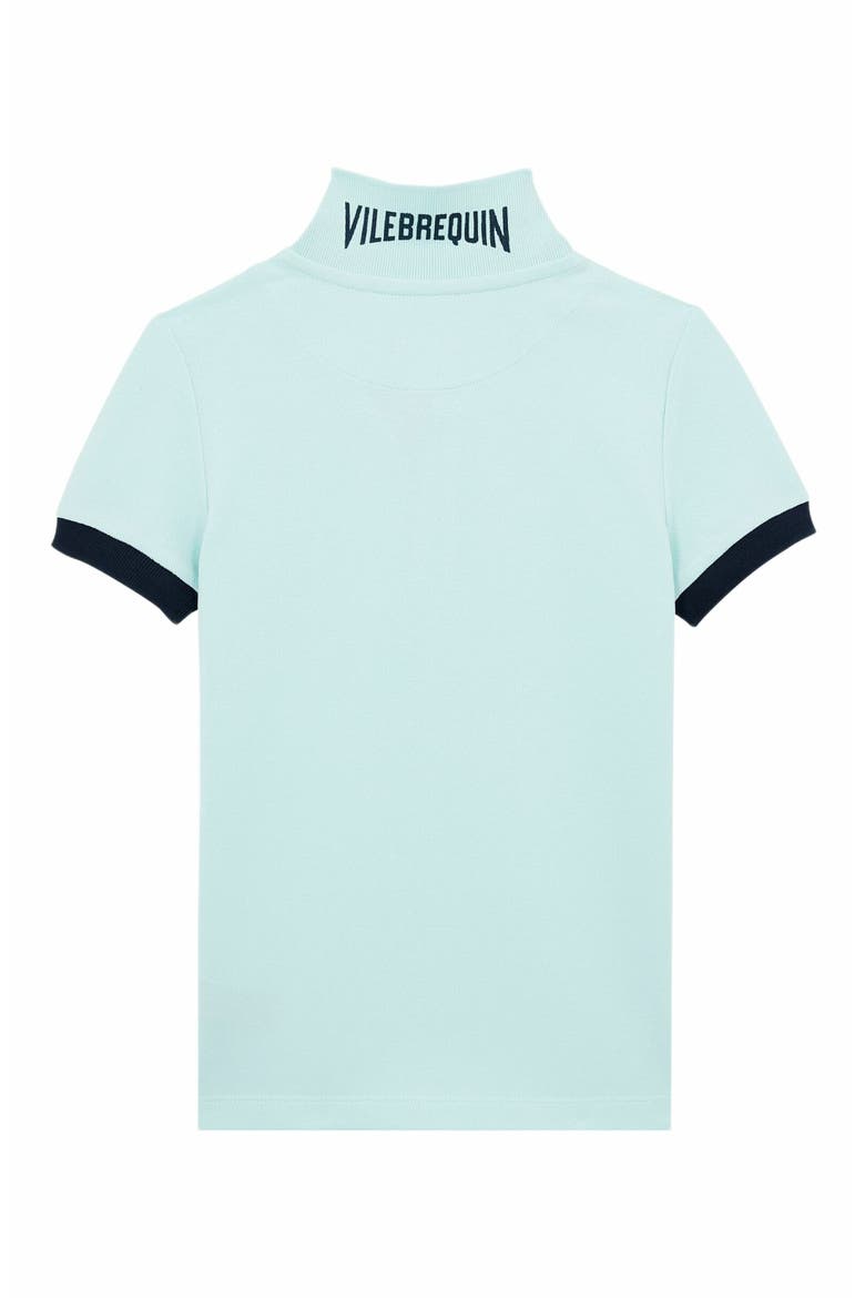 Kids' Solid Cotton Polo, Alternate, color, PACIFIC